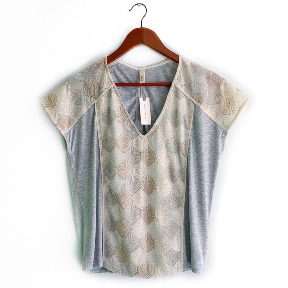 NWT Anthro Sea Fan Embroidered Top Women’s Small